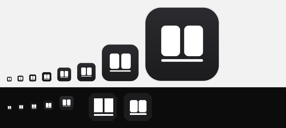 DeskSplit app icon shown at multiple sizes
